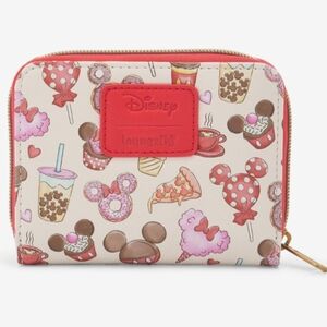 Disney Loungefly Mickey Minnie Mouse Treats Mini Zip Around Wallet New!